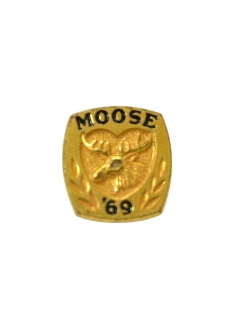 1969 Moose Pin Member Badge Enamel Lapel Hat Bag Loyal Order Vintage Fraternity